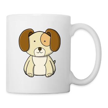 chiot mignon - Mug blanc - blanc - Droite