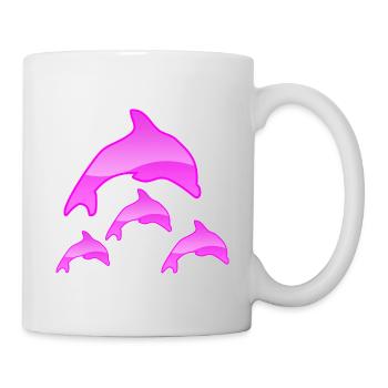Delfine - Tasse - Weiß - Rechts