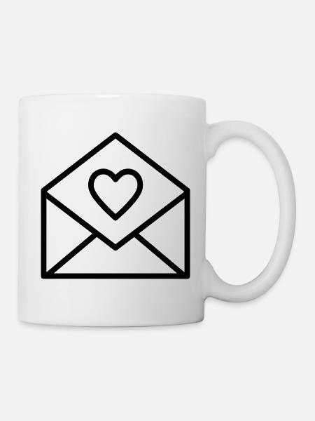 Liebesbrief - Tasse - Weiß