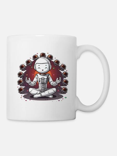 Kosmische Meditation des Astronauten - Tasse - Weiß