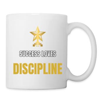Success Loves Discipline Motivational Quote - Mug - white - Right