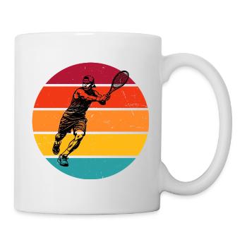 Idée cadeau pour un tennis avec tennis - Mug blanc - blanc - Droite
