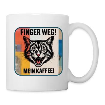 Kaffee Katzenhumor - Tasse - Weiß - Rechts