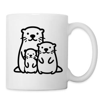 Loutre - Mug blanc - blanc - Droite