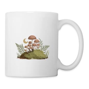 Champignons lumineux de la forêt au clair de lune - Mug blanc - blanc - Droite