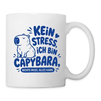 Kein Stress ich bin Capybara - Tasse - Weiß - Rechts