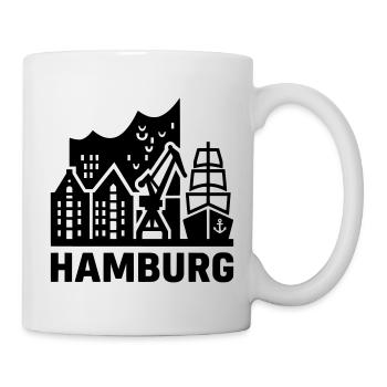 Hamburg Hansestadt Speicherstadt Hafen  - Tasse - Weiß - Rechts
