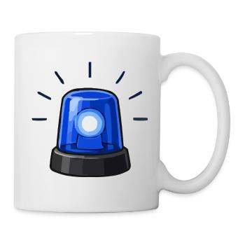 Blue Alarm Light Cartoon - Mug - white - Right