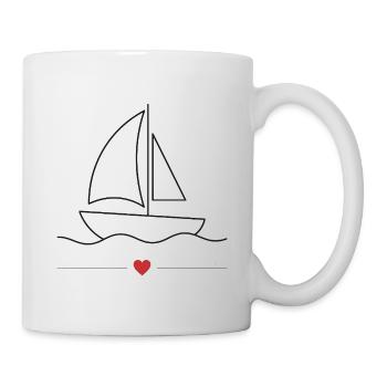 Motorboot-Sportboot - Tasse - Weiß - Rechts