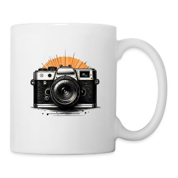 Retro Camera Sunburst - Mug - white - Right