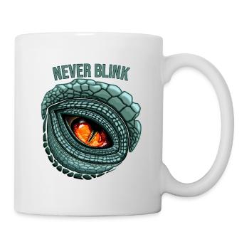 Ur-Raubtierauge – NIEMALS BLINZELN - Tasse - Weiß - Rechts