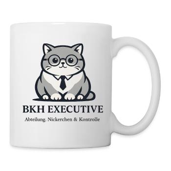 Executive Kater mit Brille - Tasse - Weiß - Rechts
