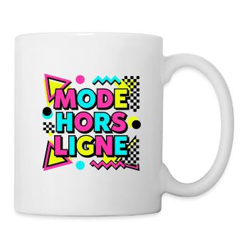 Tshirt. Mode Hors Ligne Introverti Rétro 90s - Mug blanc - blanc - Droite