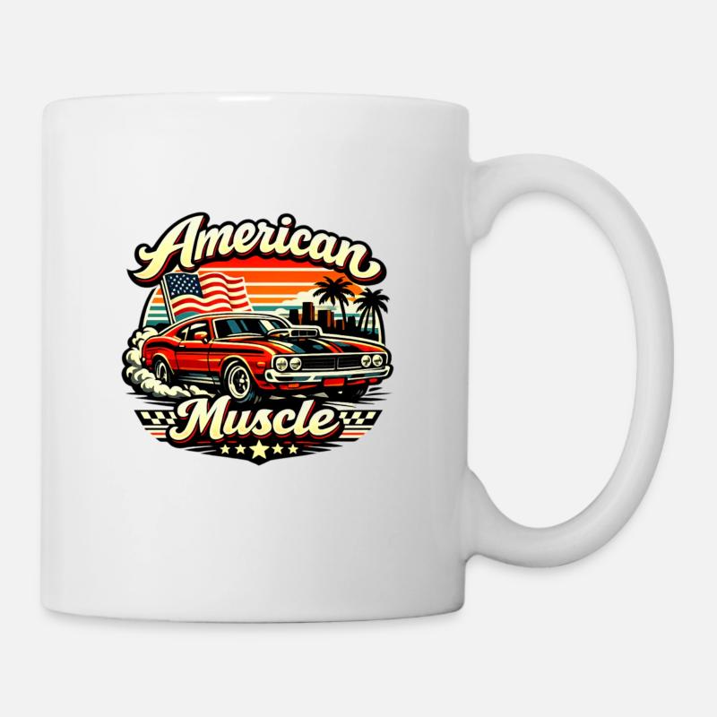 American_Muscle_4 - Tasse - Weiß