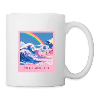 Rainbow Beach Retro Wave - Mug - white - Right