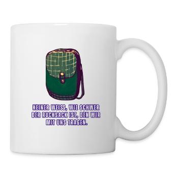 Rucksack - Tasse - Weiß - Rechts