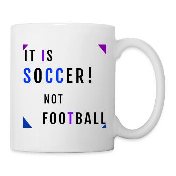 ES IST FUSSBALL, NICHT FUSSBALL – Fußball-Meme - Tasse - Weiß - Rechts