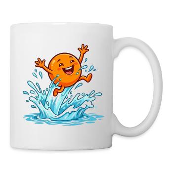 Splashing Orange Summer Vibes Pool Vacation Ladies - Mug - white - Right