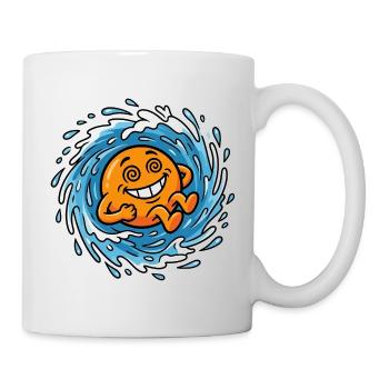 Splashing Orange Summer Vibes Pool Vacation Ladies - Mug - white - Right
