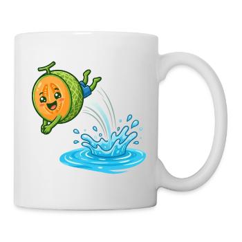 Éclaboussures de pastèque, ambiances de piscine d’été, mesdames - Mug blanc - blanc - Droite