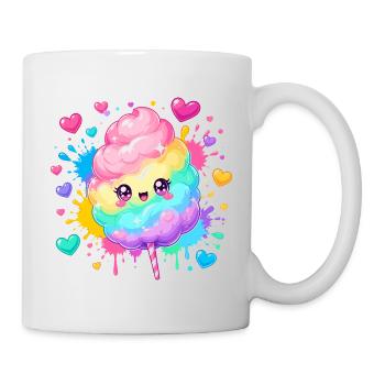 Rainbow Candy Cane Heart Happiness - Mug - white - Right