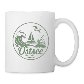 Baltic Sea Wave Ship Sailboat Coasts Love - Mug - white - Right