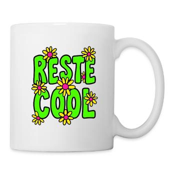 Tshirt Reste Cool Rétro 90s Marguerite - Mug blanc - blanc - Droite