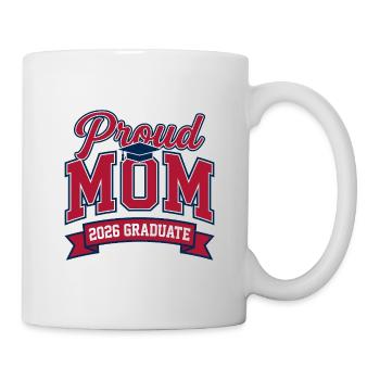 Proud Mom 2026 Diplômée Varsity Arch - Mug blanc - blanc - Droite