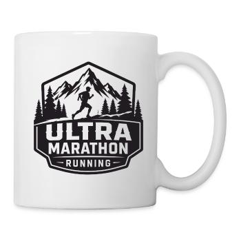 Ultra-Marathon-Lauf-Bergabzeichen - Tasse - Weiß - Rechts