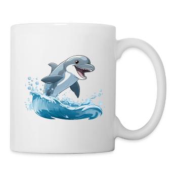 Wellenhai Surfabenteuer - Tasse - Weiß - Rechts