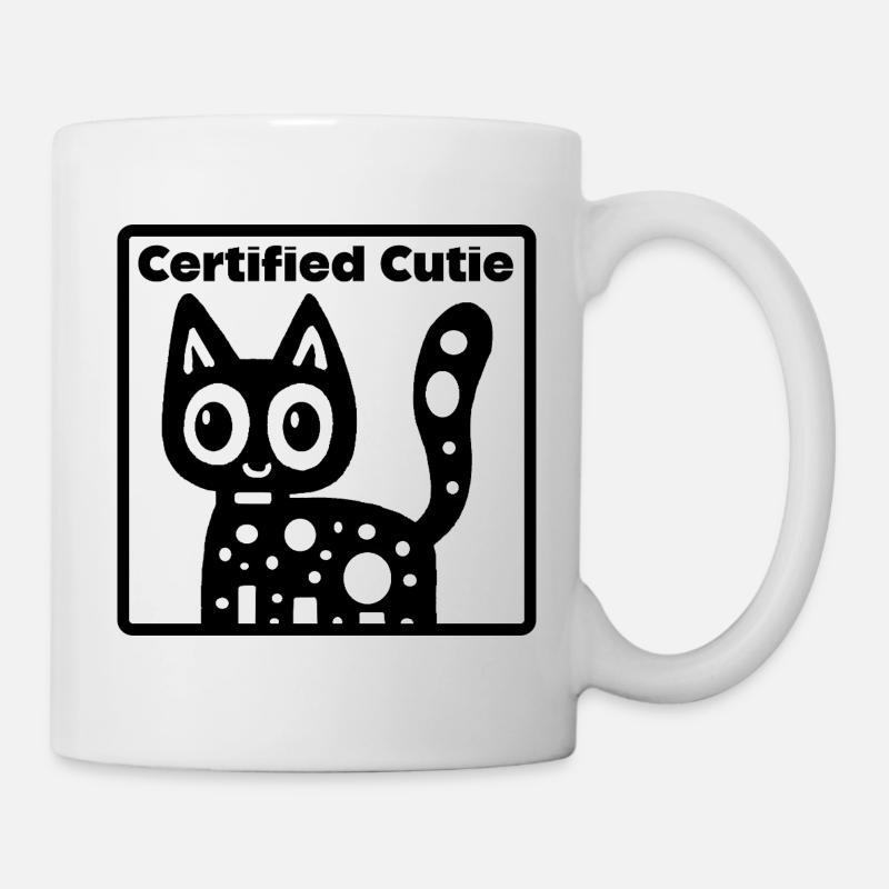 Niedlichkeit Überlast-Katze - Tasse - Weiß