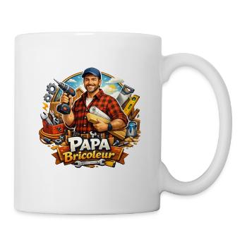 Papa Bricoleur Atelier Passion - Mug blanc - blanc - Droite