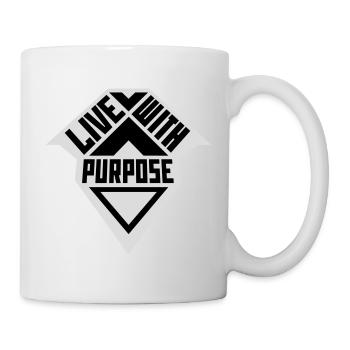 Live With Purpose Motivation Sense Mindset Saying - Mug - white - Right