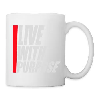 Live With Purpose Motivation Sense Mindset Saying - Mug - white - Right