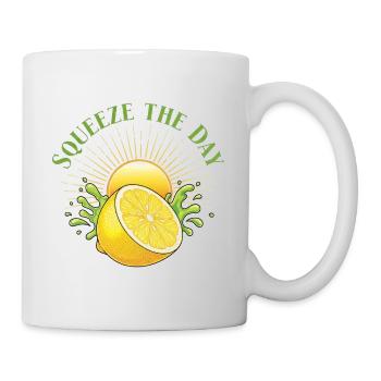 Squeeze the Day Zitronen-Splash - Tasse - Weiß - Rechts