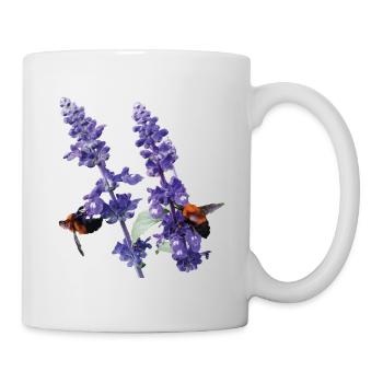 Vibrant_Salvia_Farinacea_-_Bumblebees - Mug - white - Right