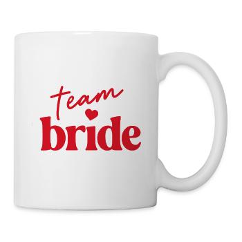 Team Bride! Herz - Tasse - Weiß - Rechts