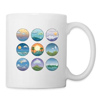Kreislandschaften Sonnenaufgänge - Tasse - Weiß - Rechts