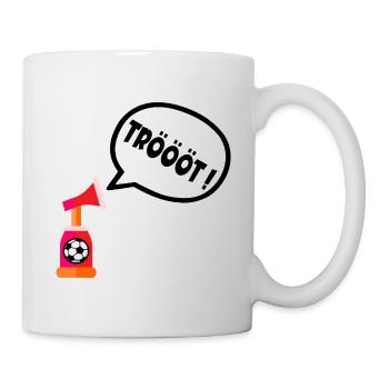 Fußball Stadion Tröte - Tasse - Weiß - Rechts