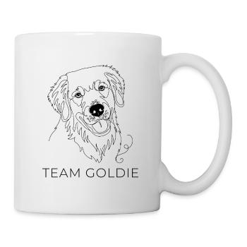 Team Goldie One Line Art Golden Retriever Dog - Mug - white - Right