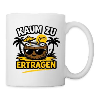 Kokosnuss Strandheld  - Tasse - Weiß - Rechts
