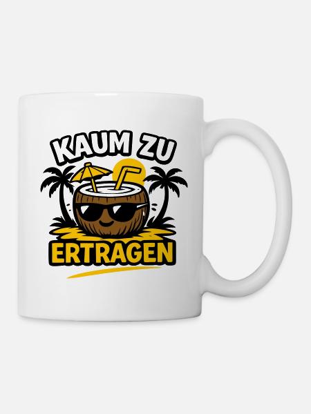 Kokosnuss Strandheld  - Tasse - Weiß