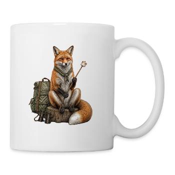 Fuchs-Camper-Entdecker wandern - Tasse - Weiß - Rechts