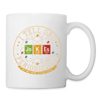 Ich erzähle Daddad-Witze ab und zu | Humorwissenschaft - Tasse - Weiß - Rechts