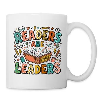 Reading & Education – Readers are Leaders - Mug - white - Right