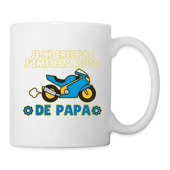 J'imite la Moto de Papa - Mug blanc - blanc - Droite
