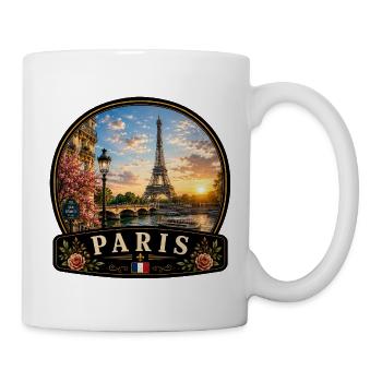 Paris Eiffelturm Seine Fleur de Lis Stadt der  - Tasse - Weiß - Rechts