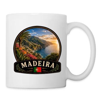 Madeira Funchal Paradies Blumen Atlantik Urlaub - Tasse - Weiß - Rechts
