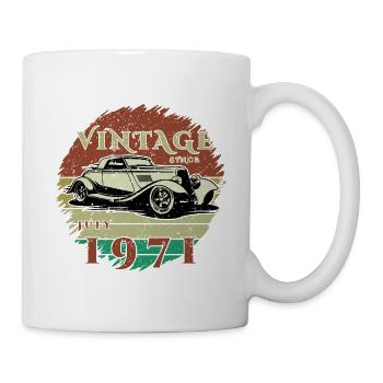 55e anniversaire - Classic - Millésime depuis 07/1971 - Mug blanc - blanc - Droite