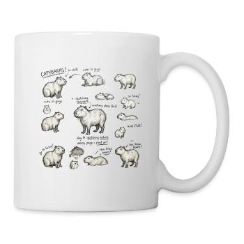 Parade de croquis de capybara - Mug blanc - blanc - Droite